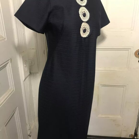 Vintage 1960’s Navy Blue Mynette Day Dress Size 10 - Picture 8 of 10